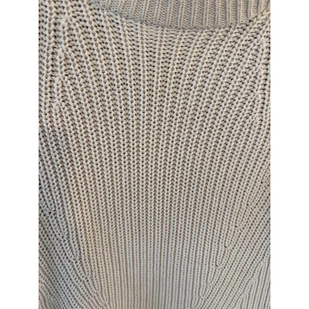 H&M Basic Beige Chunky Knit Sweater Crewneck Size XS Cozy Neutral Pullover - Picture 5 of 6